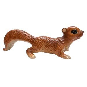 Ceramic Squirrel ceramic Mid Century Woodland Wall Hanging  Japan mold handpaint